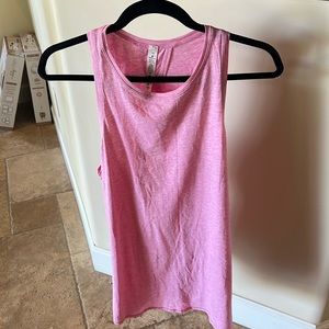 Size 12 pink open back tank top from lululemon
